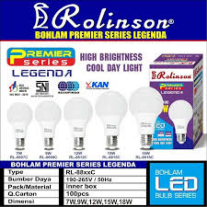 Bohlam RL-8807C Bohlam Premier Series LEGENDA ROLINSON