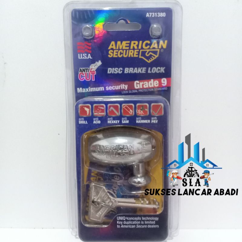 GEMBOK CAKRAM MOTOR AMERICAN SECURE DISC BRAKE LOCK AMERICAN SECURE