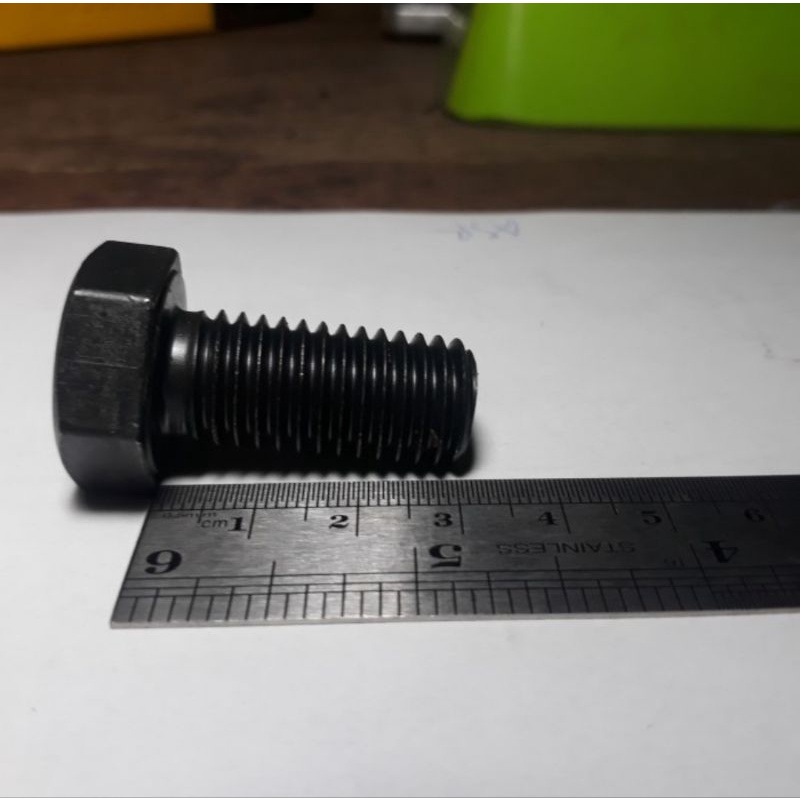 BAUT MUR M16 X 30 PANJANG 3CM FULLDRAT / BAUT MUR BAJA 8.8 HTB