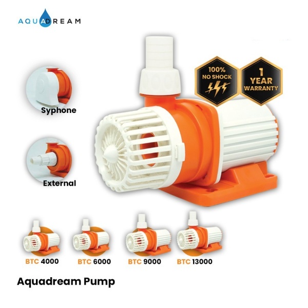 Aquadream BTC-4000 BTC4000 Pompa Filter Celup Aquarium Air Laut Marine