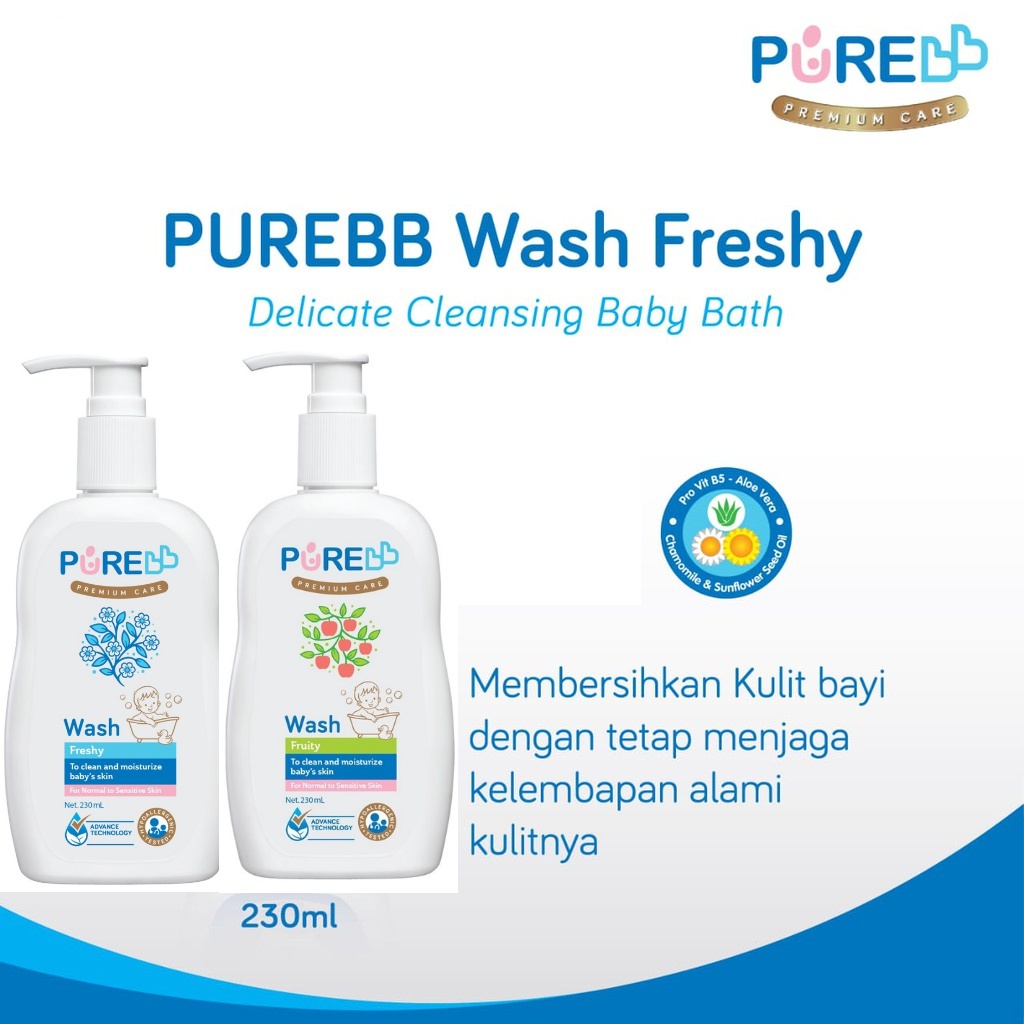 PURE BABY FRESHY WASH 230ml pump / SABUN DAN SHAMPOO