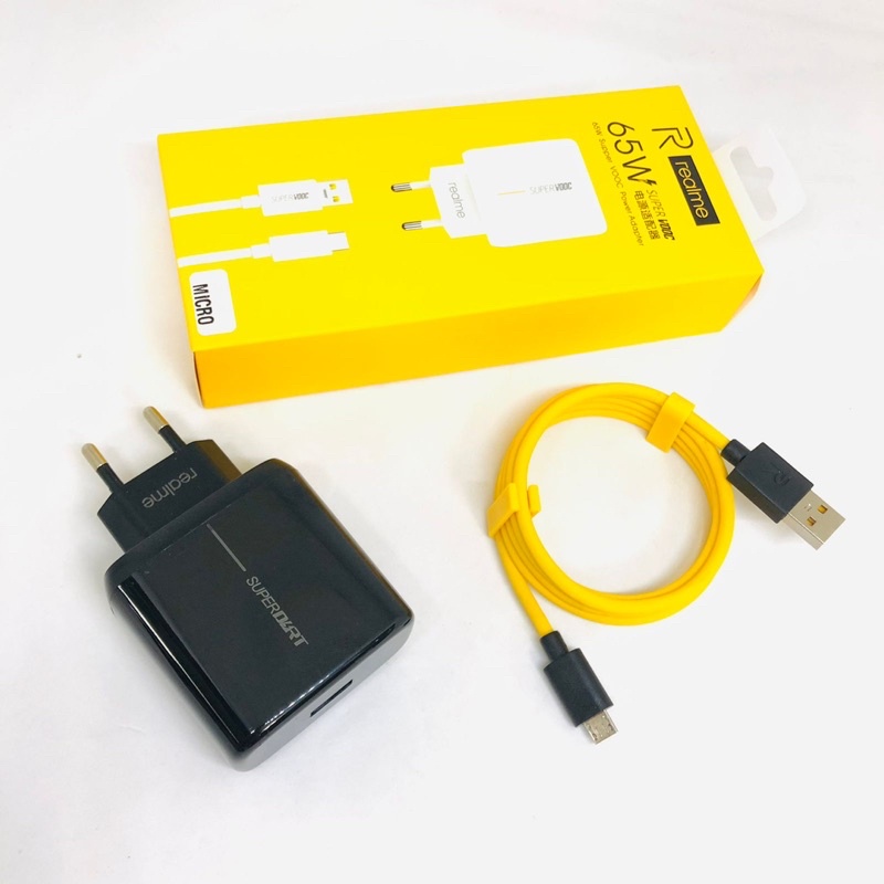 GEOSIR CHARGER REALME NEW 65W BLACK EDITION MICRO TYPE C21Y C25S C17 7i 6Pro 7Pro ORIGINAL