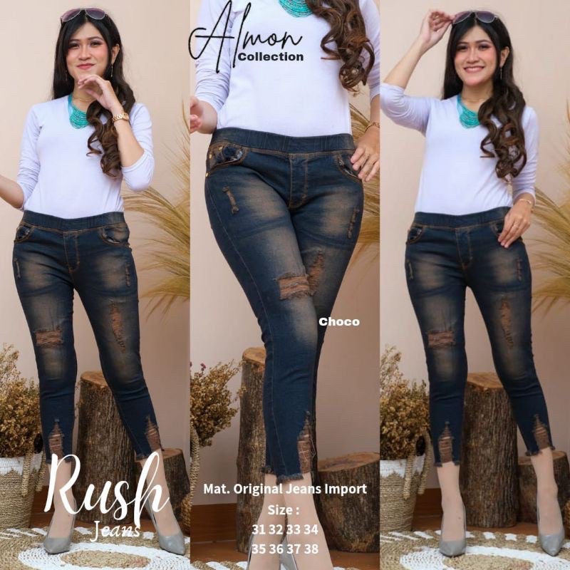 TERLARIS KHAYSA JEGGING JEANS RIPPED 7/9