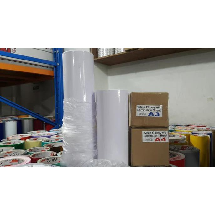 

TOP STIKER / STICKER VINYL WHITE + LAMINASI A3 (15 METER) , DGI ....
