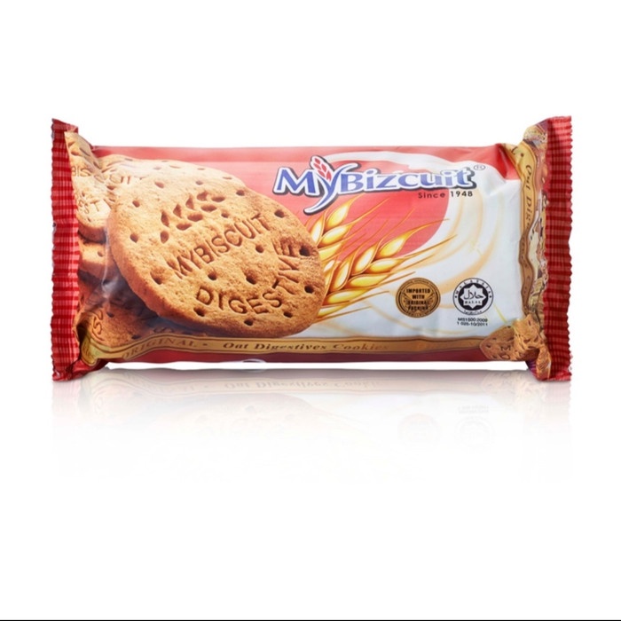 

Wafer-Biskuit- Biskuit Gandum Import - Mybizcuit Wholemeal Biscuit (Digestive) - Raisin -Biskuit-