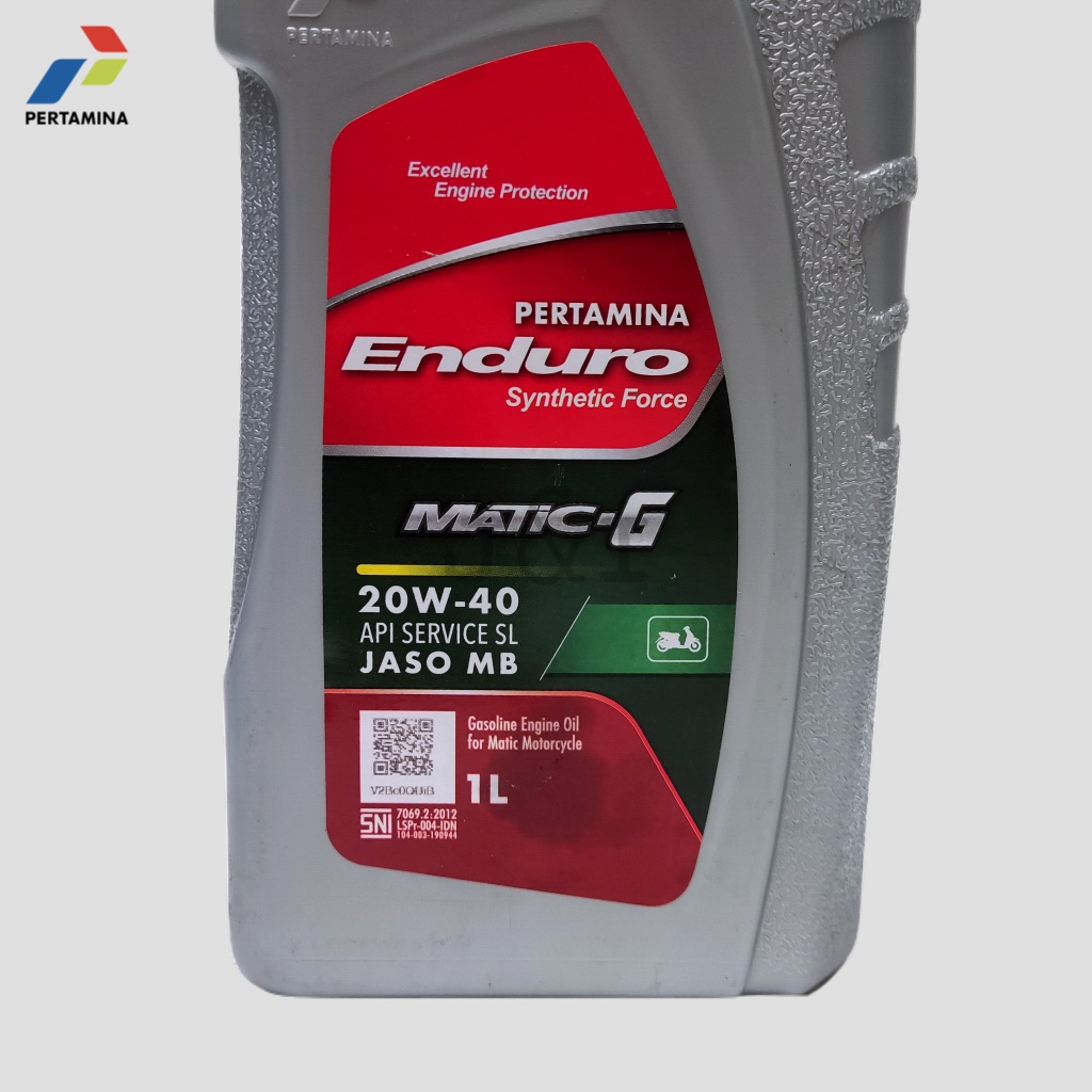 Oli Pertamina Enduro Matic-G 20W-40 API SL JASO MB 1 Liter