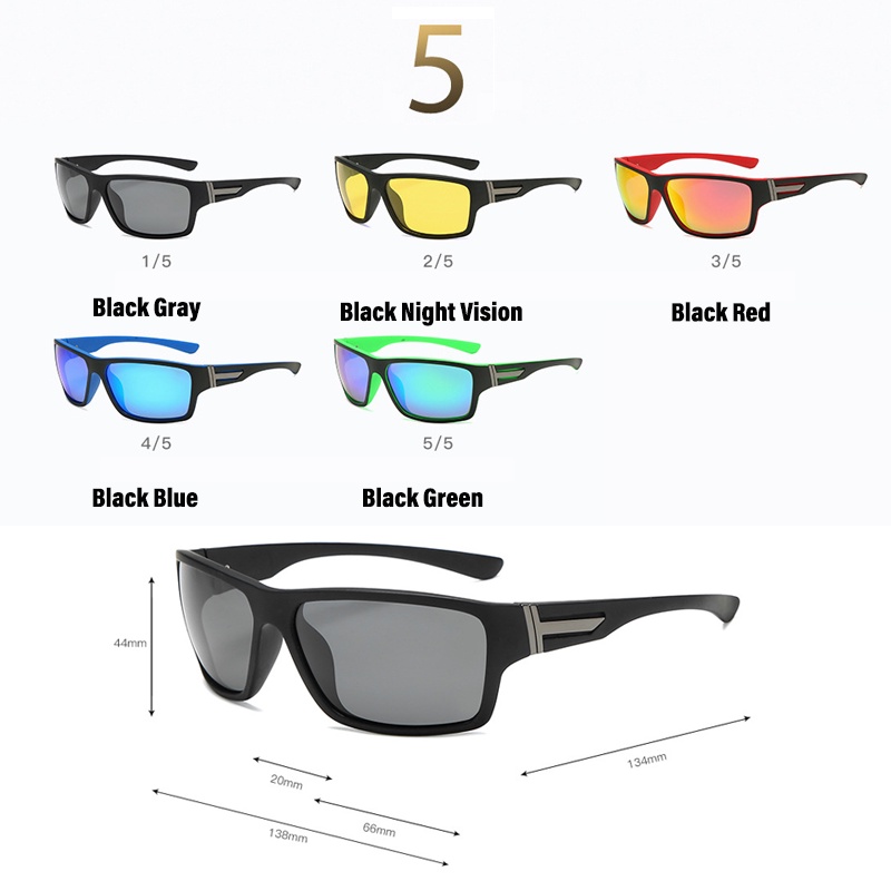 Kacamata Hitam Polarized Dengan Night Vision Untuk Olahraga Bersepeda / Mengemudi