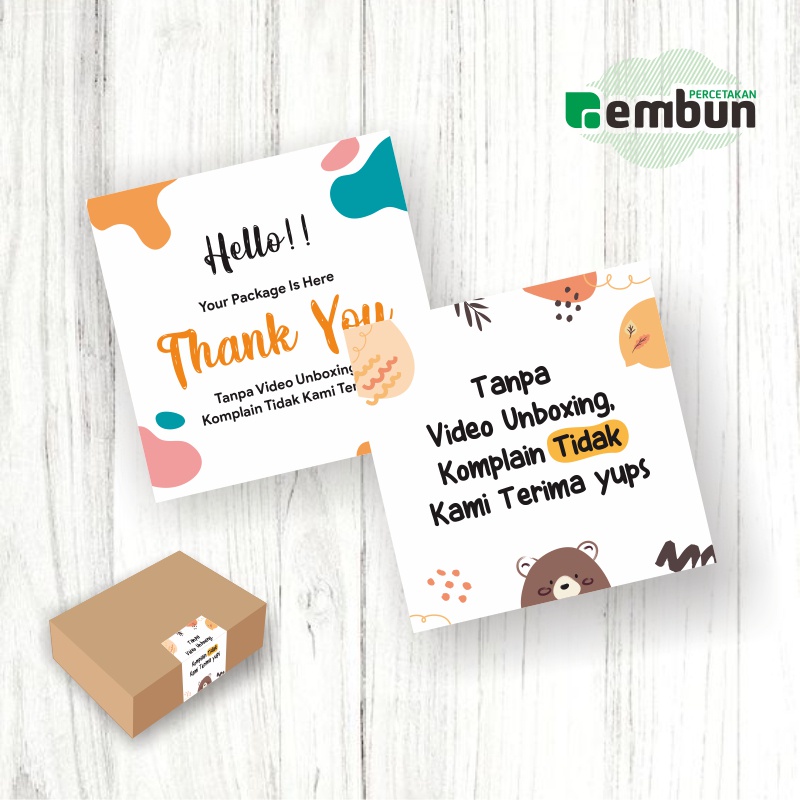 

STIKER SEGEL / STIKER UNBOXING PACKAGING UNIK AESTHETIC