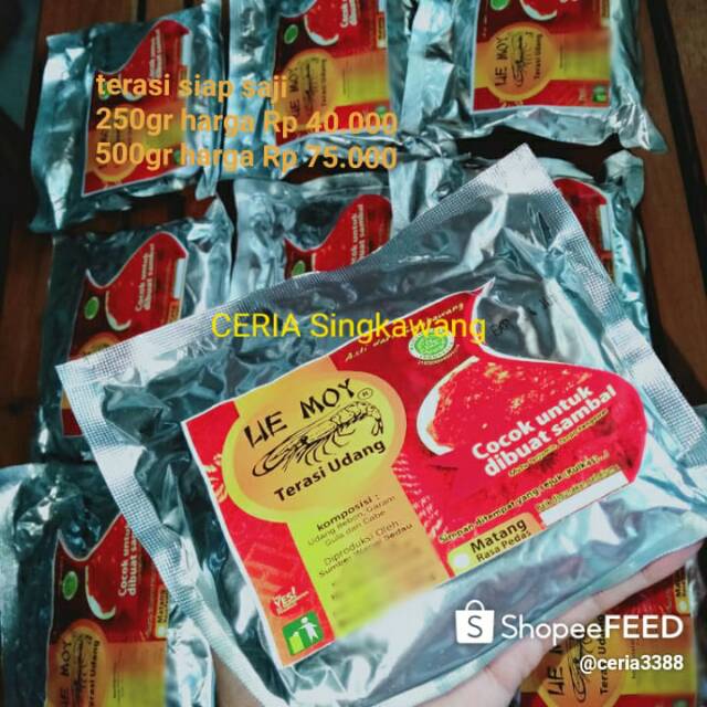 

Terasi /bulacan khas singkawang Kalimantan barat terkenalnya rasa khas Kalimantan 250 gram