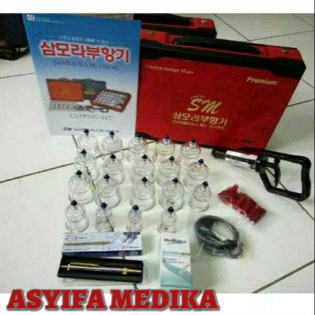 Paket alat bekam kop samora 19pen dan jarum bekam