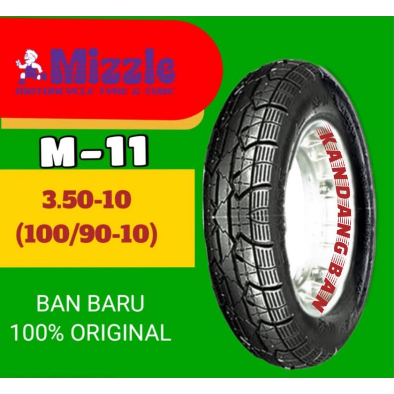 BAN TUBLES VESPA MIZZLE M-11 100/90 RING 10, BAN BARU, 100% ORIGINAL