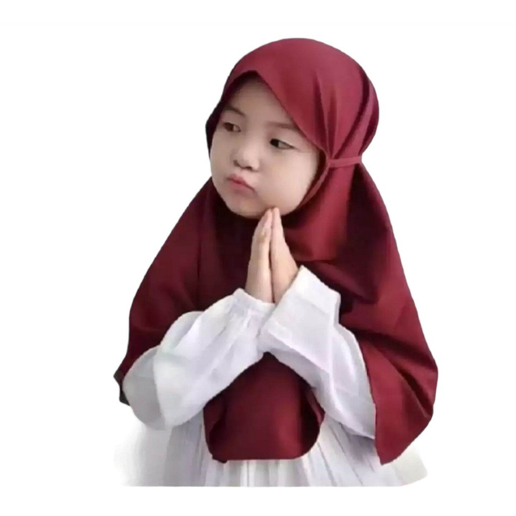 Jilbab / Hijab Khimar NAIRA Tali Anak - Kerudung Bergo Anak 2 - 6 tahun Tergantung postur tubuh