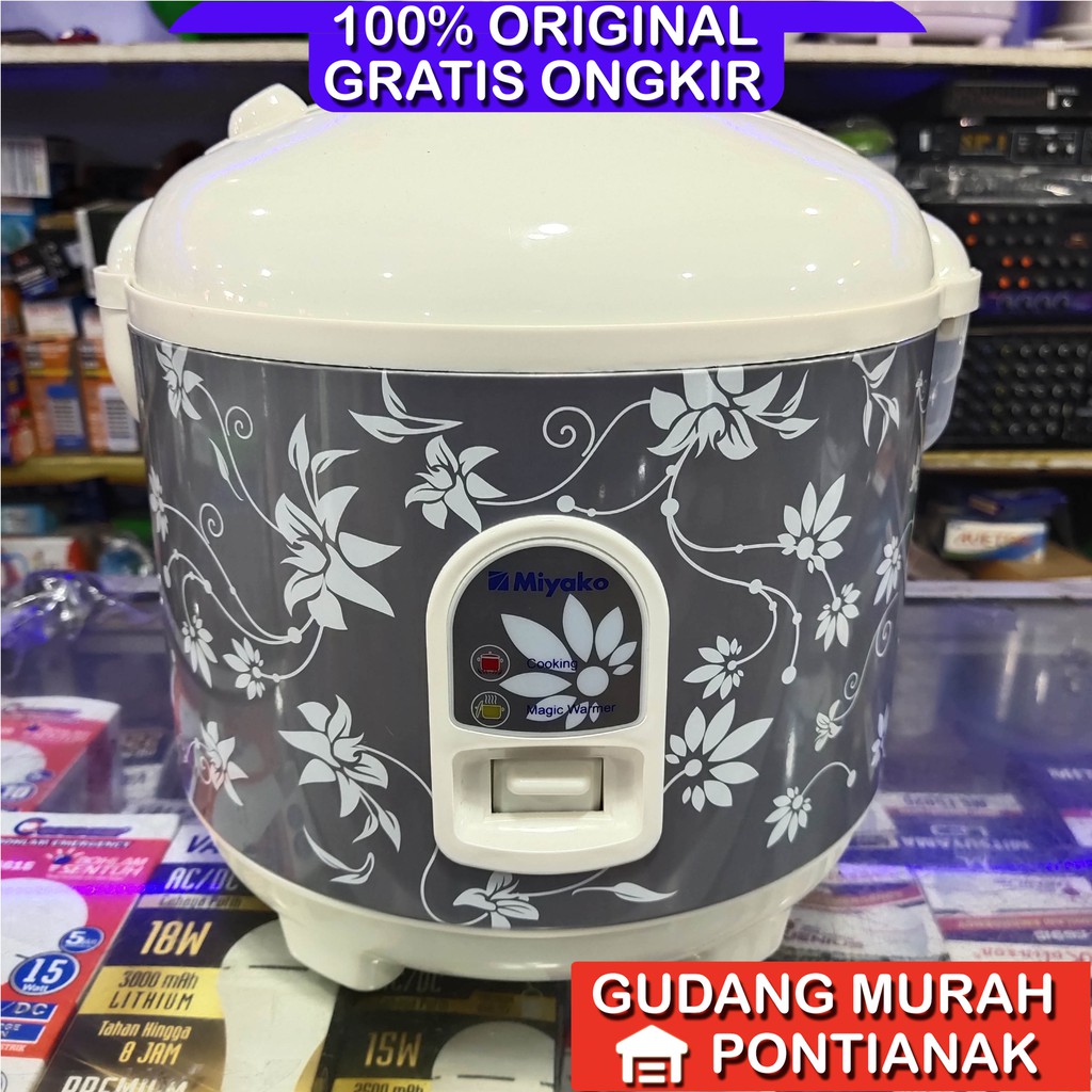 Ricecooker Miyako Mcm 528 1,8liter Silver Classic Magic Com Penanak nasi Anti lengket