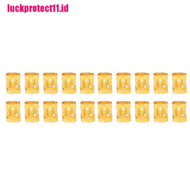 (LUCK) 90pcs / Set Manik-Manik Rambut Kepang Gimbal