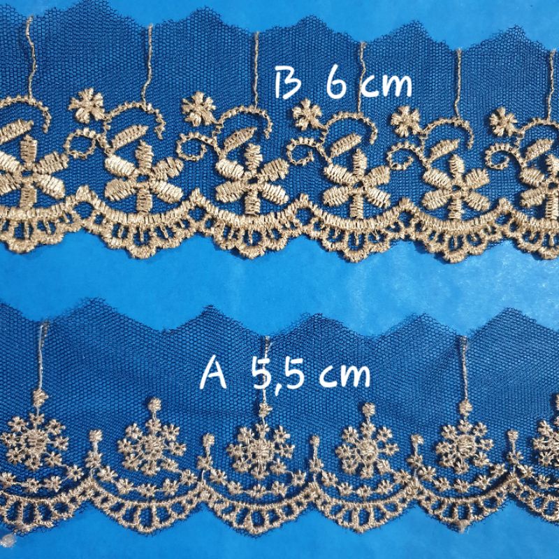 Renda Tile kecil Per 1 Gulung +-13,5 m