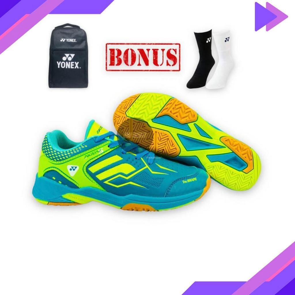 HOT PRODUK Sepatu Batminton Wanita Yonex Akayu 5 Karet  Sepatu Butangkis Yonex Akayu 5 Anak karet Te