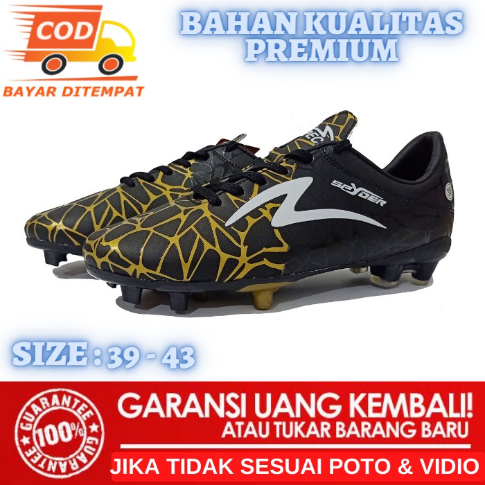 SEPATU BOLA SPECS SPYDER FG HITAM SEPATU OLAHRAGA SEPAKBOLA PRIA TERBARU DAN TERLARIS