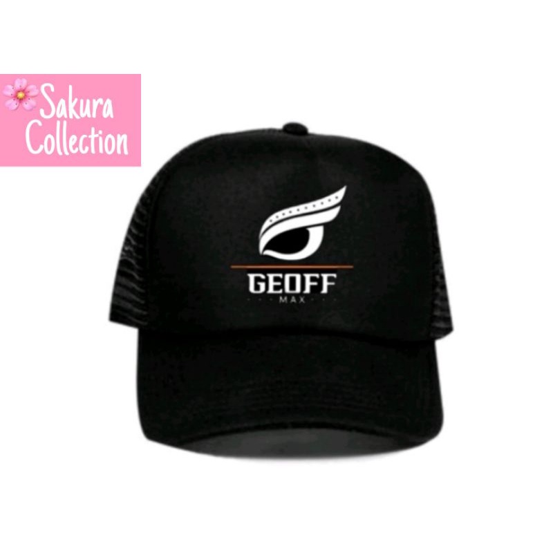 Topi Snapback trucker GMX GEOFFMAX topi Distro hitam Pria Wanita Dewasa