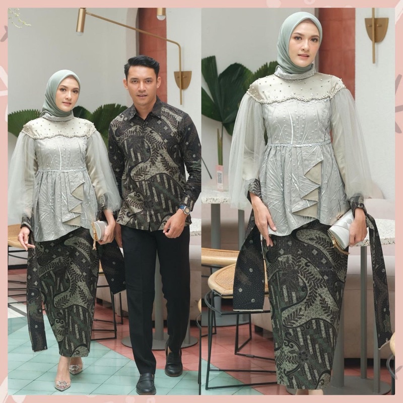 KHANSABATIK TERMURAH! SET KEBAYA COUPLE VANILLA SERIES SAGE GREEN ICEBLUE KEBAYA LUNA VEKKA BAJU SARIMBIT KONDANGAN WISUDA TERBARU 2022 KEBAYA MODERN KEKINIAN FASHION MUSLIM REMAJA DEWASA BEST SELLER FULL FURING VELVET KOMBINASI TILLE MUTIARA