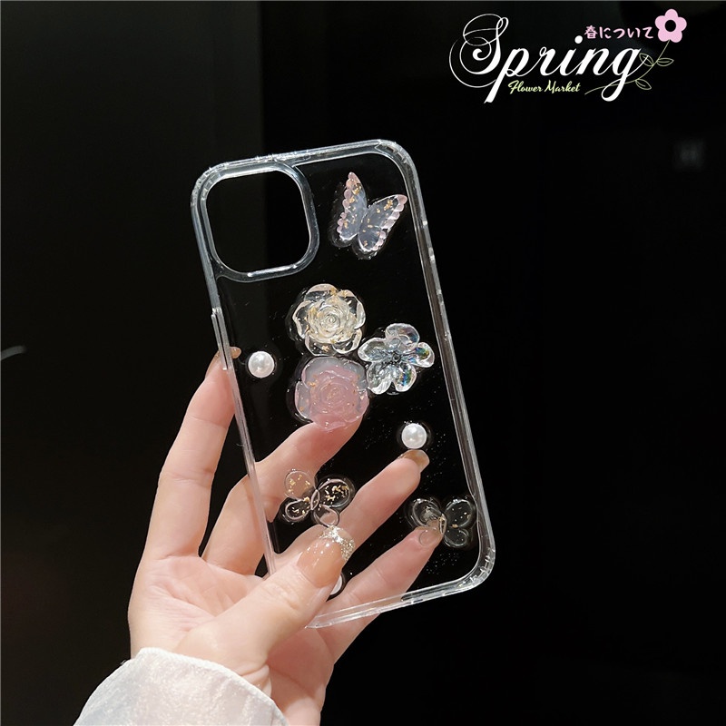 Butterfly case Motif Kupu-Kupu Bunga Tahan Banting Untuk Iphone 13 12 11PROMAX X XS XR XSMAX 7 8 PLUS