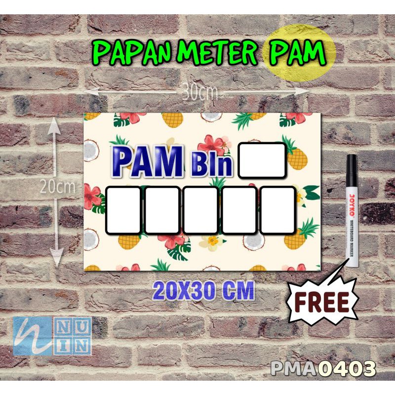

Nuin Papan Meter Listrik PLN PAM motif Unik - Tropical 03