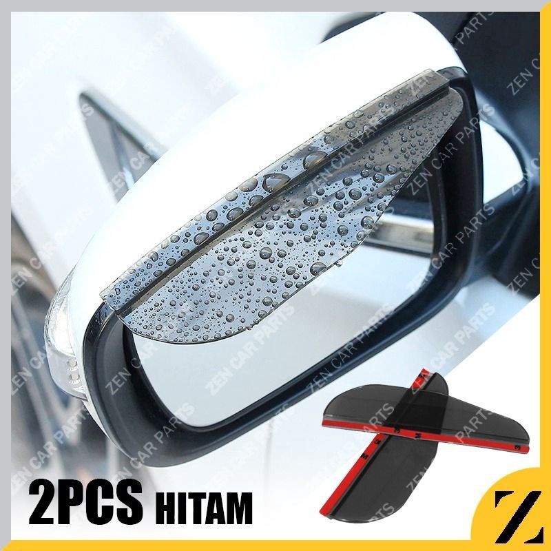 H4 Talang Air Spion Mobil Mika Pelindung Spion / Karet Wiper Spion pvc kaca mobil bening anti hujan