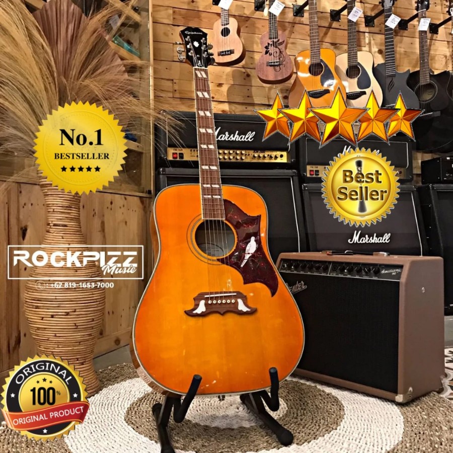 EPIPHONE DOVE STUDIO ACOUSTIC ELECTRIC GUITAR, VIOLIN BURST