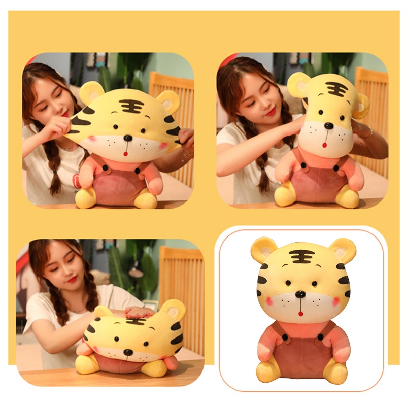 Mary9/13in Mainan Figure Boneka Harimau Untuk Boneka Interaktif Mainan Mewah Lucu Dicuci Sofa Ornamen Pacar Lahir