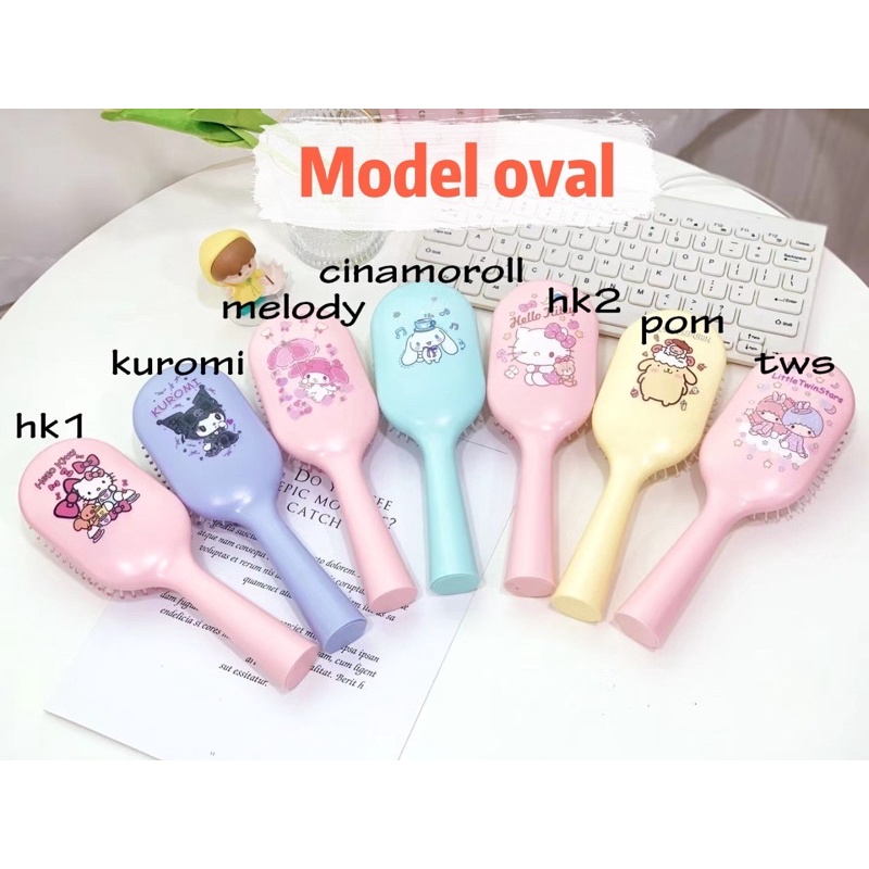 Sisir rambut karakter Hello kitty melody pompurin cinamoroll kuromi comb