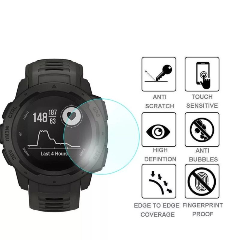 [PELINDUNG] ANTI GORES WATCH - PROTECTOR GLASS - FOR GARMIN INSTINCT SMARTWATCH