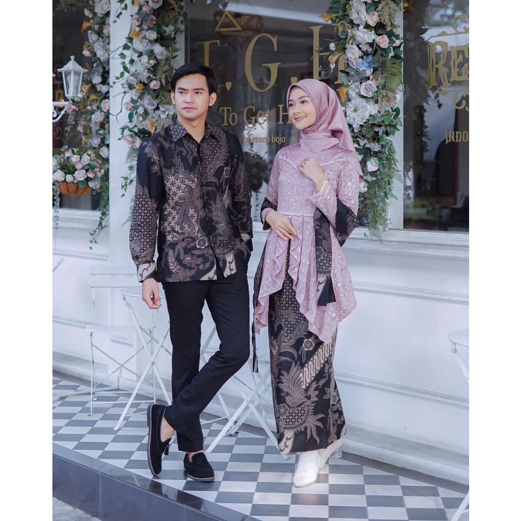KEBAYA COUPLE SEMI PRANCIS Katun BAHAN KEBAYA SEMI FRANCE CORNELI  BATIK COUPLE GAMIS KONDANGAN LAMA