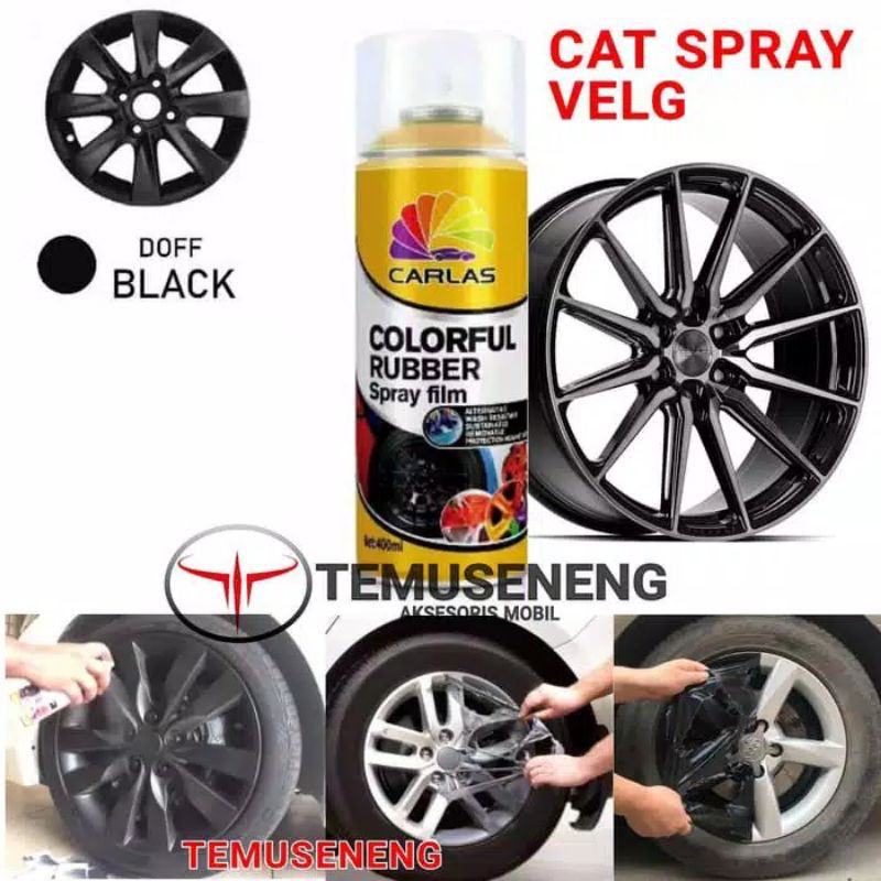 [Khusus Pulau Jawa] Carlas Rubber Paint Spray Karet Cat Velg Mobil Motor Sepeda Body Dll Bisa Dikelu