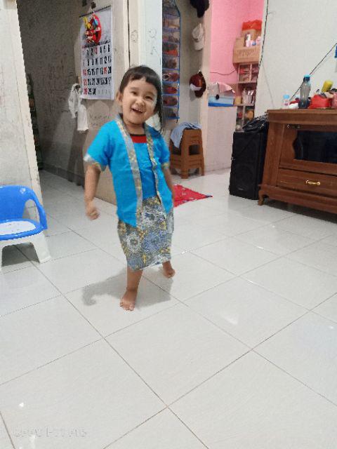 Set Kebaya Kutu Baru Setelan Batik Bayi Anak Size S M L Xl
