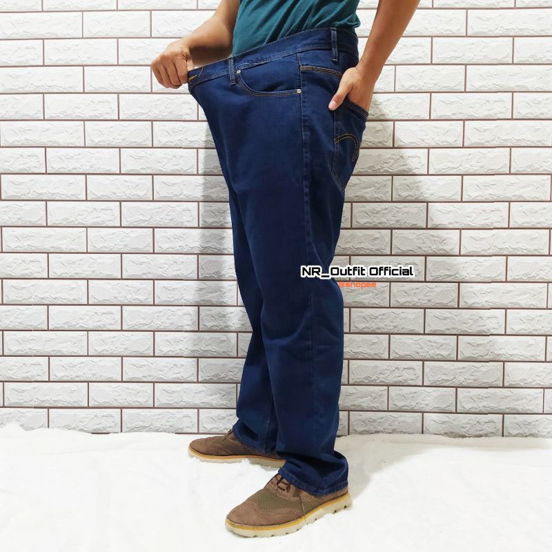 Celana Jeans Panjang Jumbo Pria 39-44 Reguler Cowok Big Size Straight NR_Outfit Official