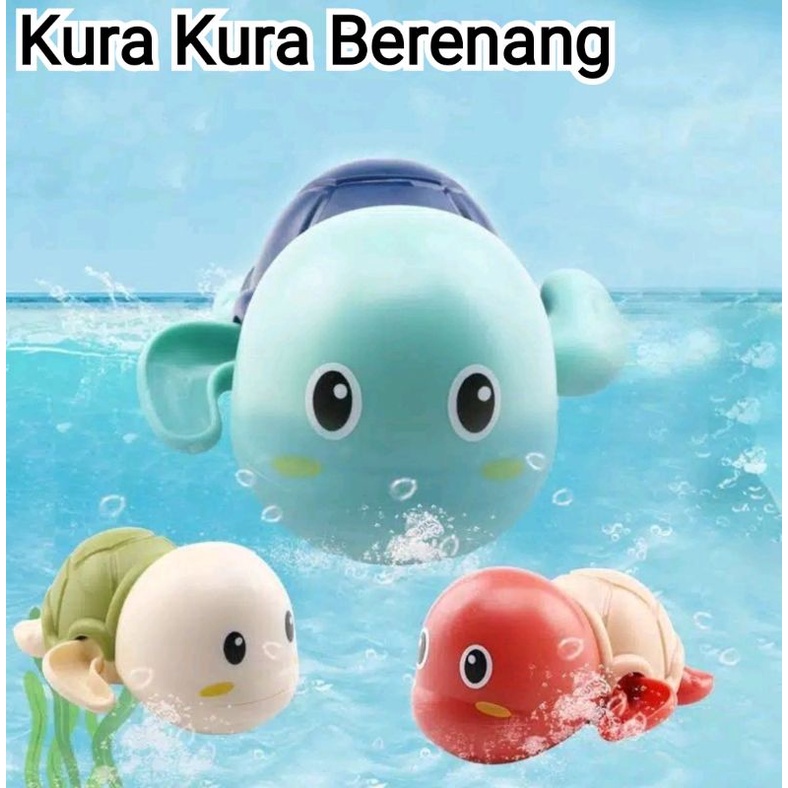 Mainan Mandi Anak Bayi Kura Kura Berenang / Toy Turtle