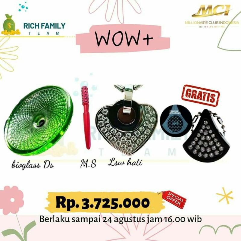 Paket WOW+ (MCI) promo sampai tgl 24 Agustus 2020 jam 16.00wib