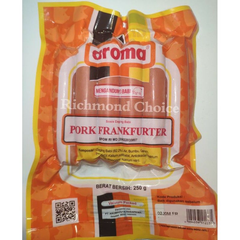 

PORK FRANKFURTER AROMA 250 GRAM