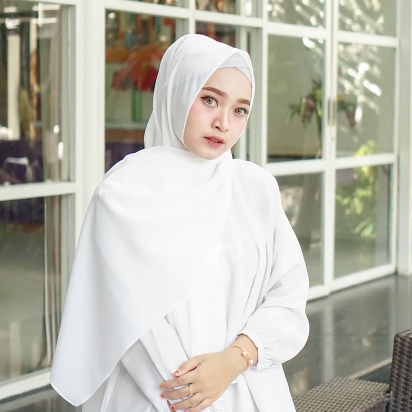 Pashmina Diamond 180x75 II Hijab Pasmina-PUTIH