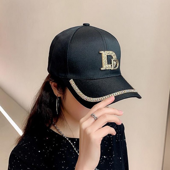 Topi Baseball Pria Wanita Double D Manik Kristal Casual Cap Sporty Distro Bahan Tebal import fashion korea TWA