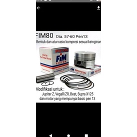 piston kit piston ring pen klip FIM IZUMI Yamaha Vega Jupiter z 57 57.5 58 58.5 59 59.5 60 pen 13 mm
