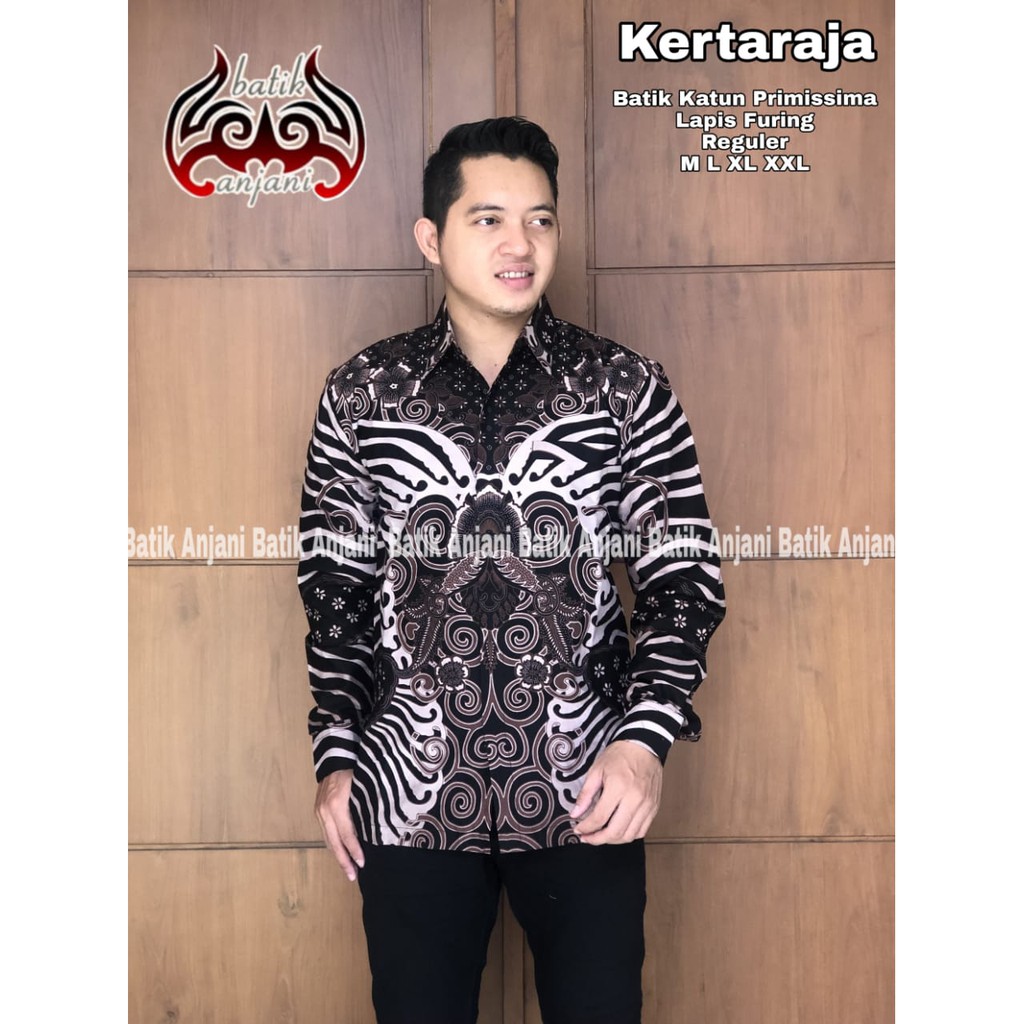 Batik Pria KERTARAJA Kemeja Full Furing Bahan Katun Primisima