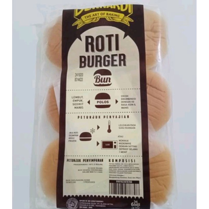 

Hs - Roti Burger Bernardi Polos Besar isi 6