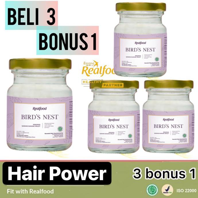 

Realfood Hair Power ( 3 bonus 1 ) minuman sarang burung walet