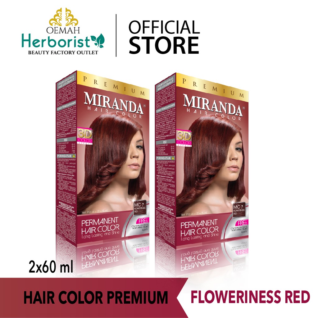  Miranda  Hair Color Premium MC7 Floweriness  Red  60ml 2 