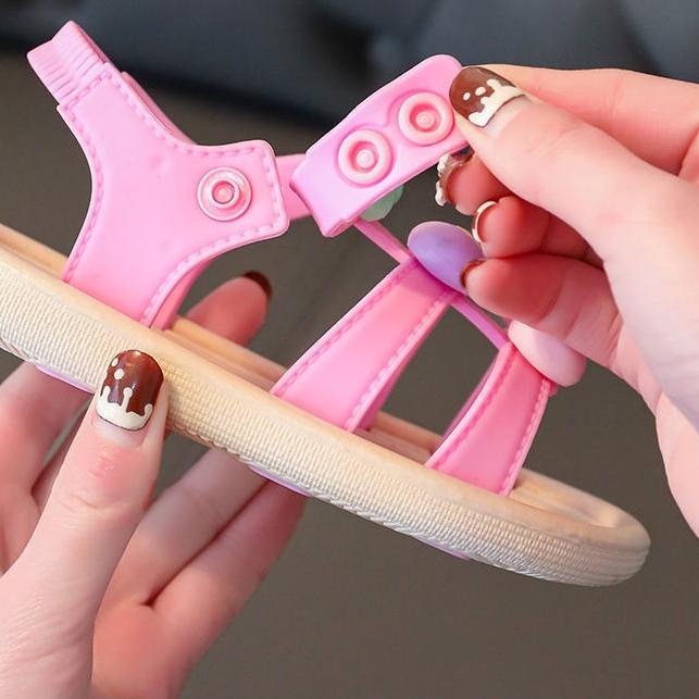 ✿ SANDAL ANAK PEREMPUAN MOTIF PITA BULAT UMUR 2-7 TAHUN ☞