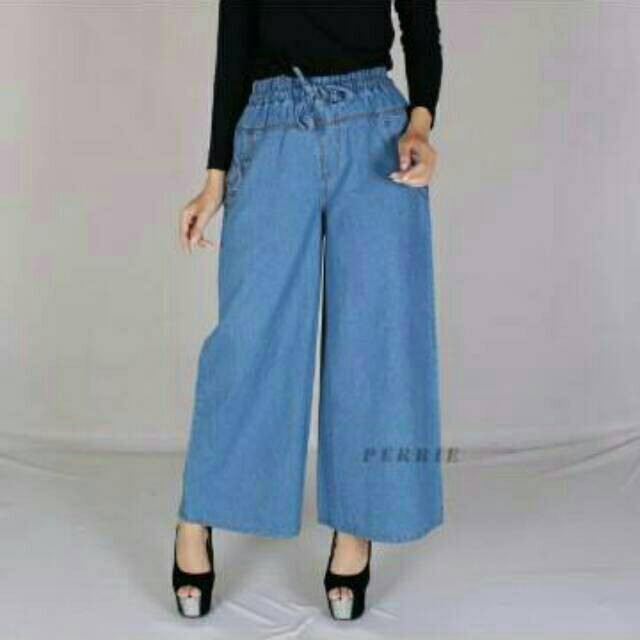 Fidelis Kulot Klok Soft Jeans  / CELANA PANJANG WANITA