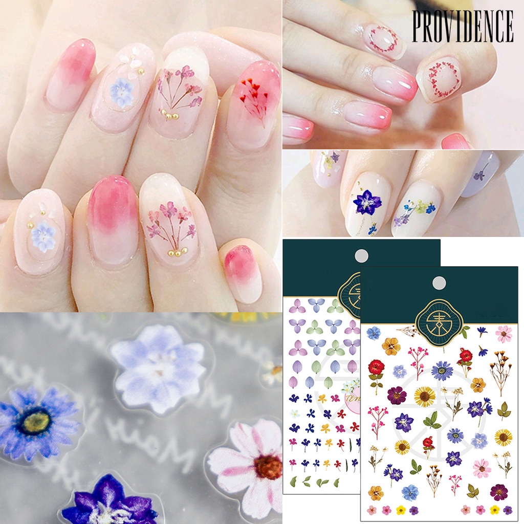 Providence Nail Sticker Flower Patterns DIY Colorful Craft Ultra Thin 3D Adhesive Nail Stickers for Manicure