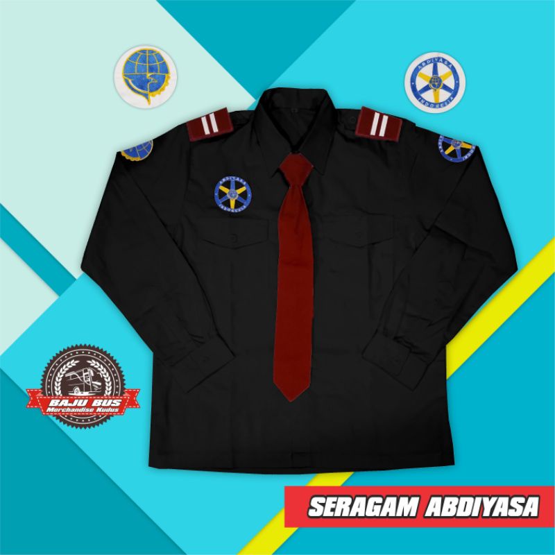 Hem Bus / Kemeja Abdiyasa Hitam / Baju Bus