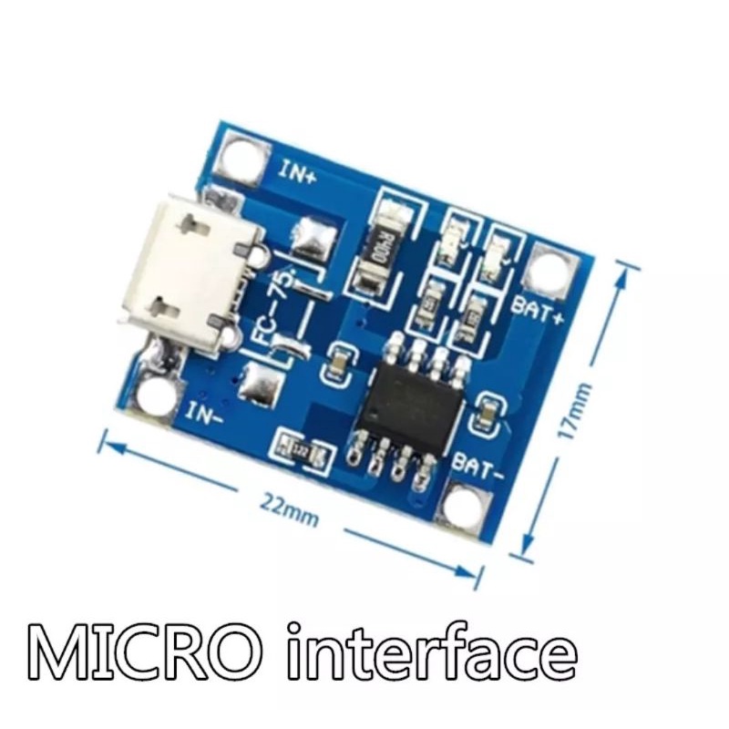 Tp4056 Micro USB 5 volt 1A modul pengisian baterai litium ion