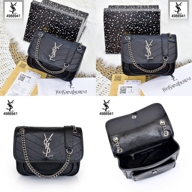 TAS WANITA BATAM IMPORT YSL FLAP BAG 4988941 KWALITAS PLATINUM LIKE ORI